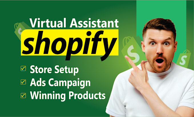 Gig Preview - Be your shopify virtual assistant and shopify store manager