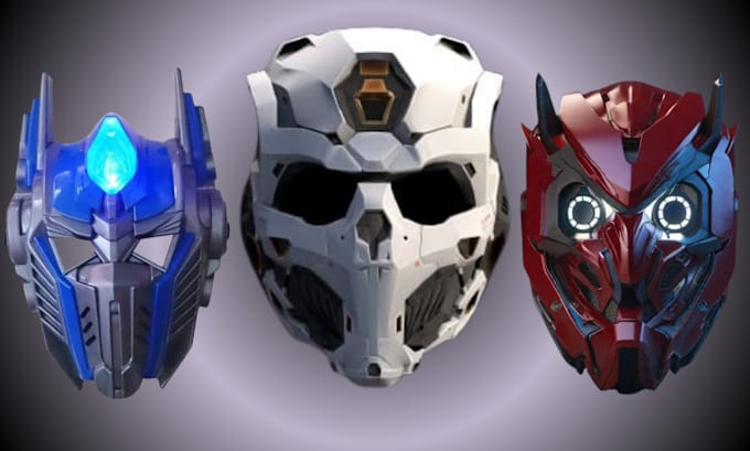 Gig Preview - Sculpt 3d mask, 3d helmet cosplay, mask  and helmet model for 3d printing