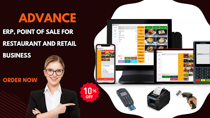 Gig Preview - Provide advance erp, point of sale for restaurant and retail business