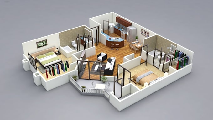 Gig Preview - Create 3d floor plan