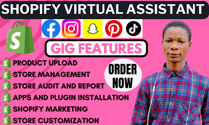 Gig Preview - Be your shopify virtual assistant specialist