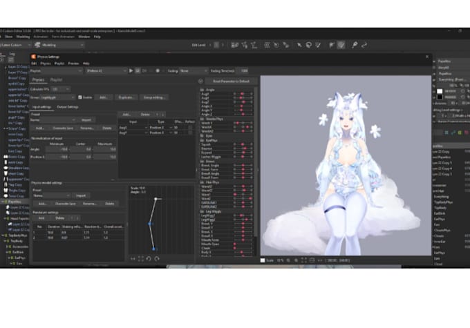 Bestseller - model a high quality custom live2d vtuber model with rigging for streamers