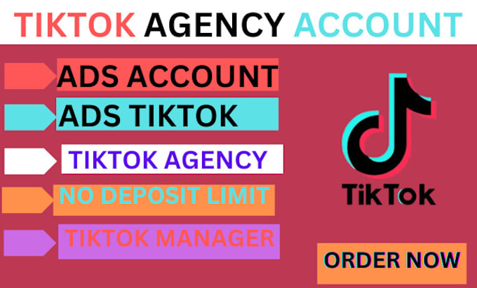 Gig Preview - L create a tikt0k agency account tikt0k ads business account