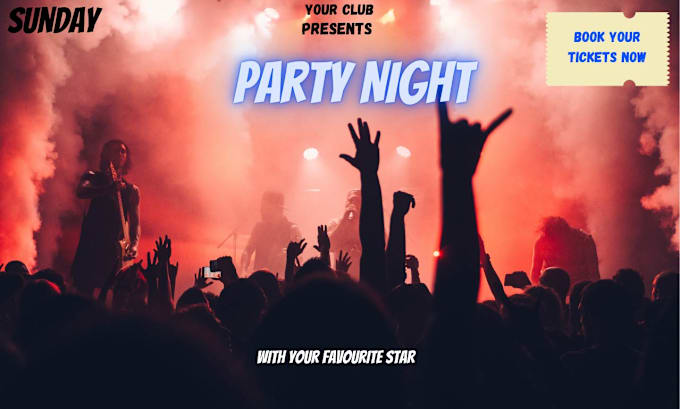 Gig Preview - Design party flyer, social media post, night club flyer