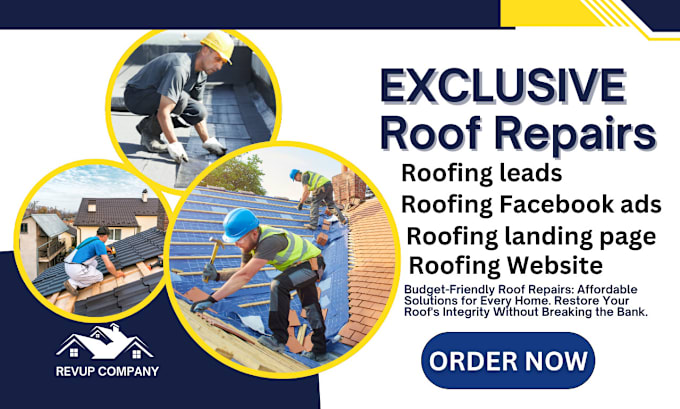 Gig Preview - Generate highly exclusive roofing leads via google ads design roofing website