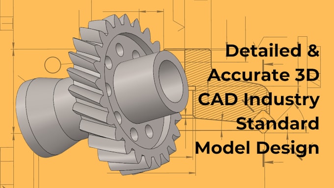 Gig Preview - Use fusion 360 inventor solidworks for 3d cad model 3d mechanical product design