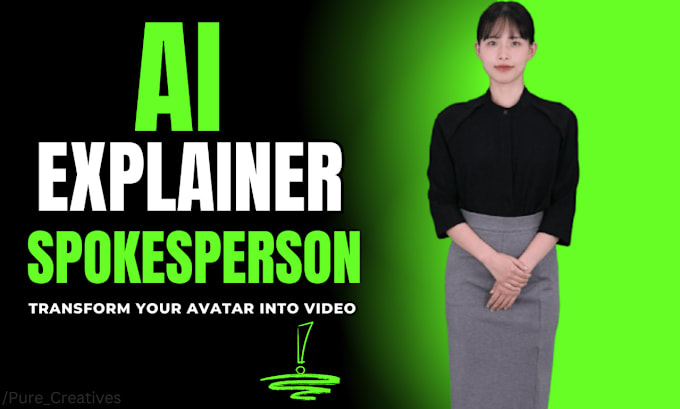 Gig Preview - Create ai spokesperson video with human avatar in any language