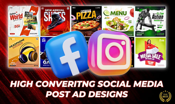 Gig Preview - Design facebook ad creative images and instagram ad post