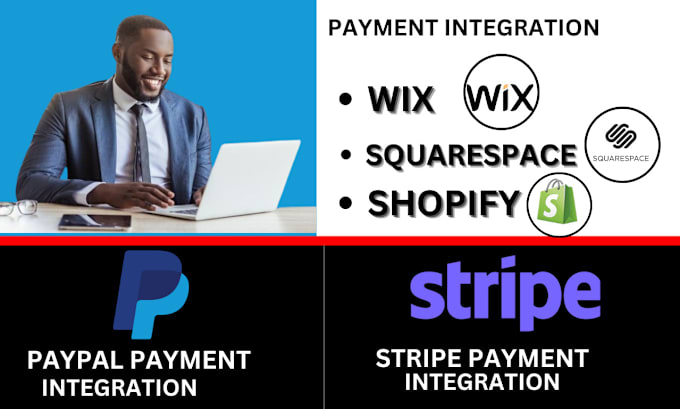 Gig Preview - Do squarespace or wix payment integration to stripe, paypal and shipping setup