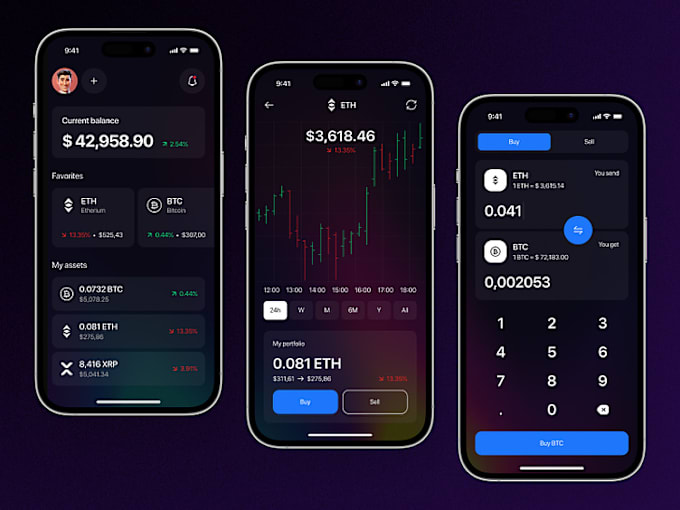 Gig Preview - Build crypto wallet app, wallet app, crypto wallet, exchange website