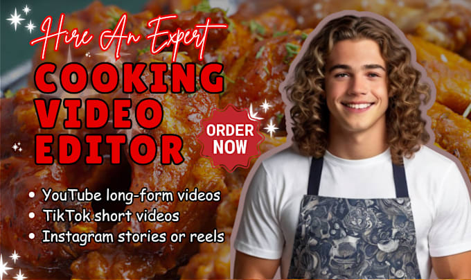 Gig Preview - Do cooking video editing, cooking recipes and food reels video editing