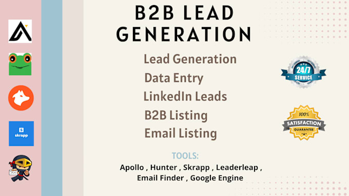 Gig Preview - Do expert b2b linkedin lead generation and email finder