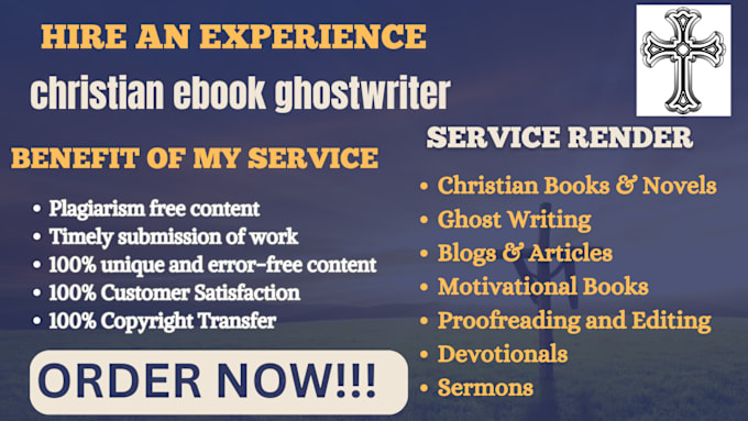 Gig Preview - Ghostwrite inspiring christian book, devotional, ebook, blog content