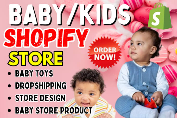 Gig Preview - Brand baby shopify store, clone kids product store premium theme shopify copy