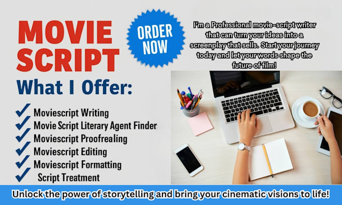 Gig Preview - Write edit format your movie script screenplay feature film synopsis TV series