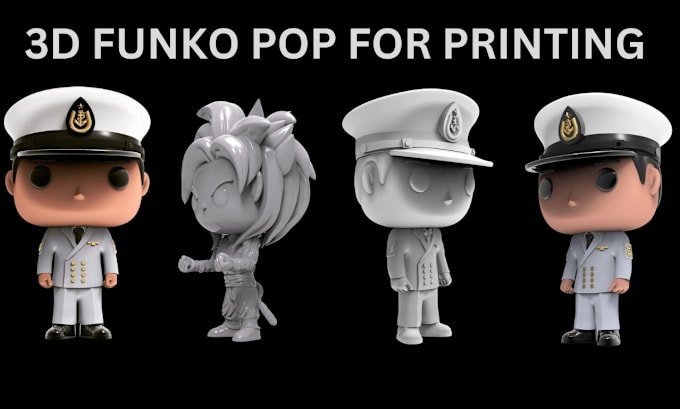 Gig Preview - Create 3d funko pop low poly 3d head bjd 3d chibi  3d toys print