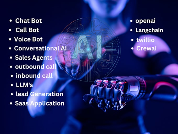 Gig Preview - Build chatbot voice bot sales agent and ai systems