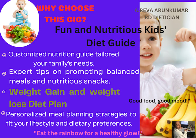 Gig Preview - Discover the ultimate healthy nutritional food guide for children