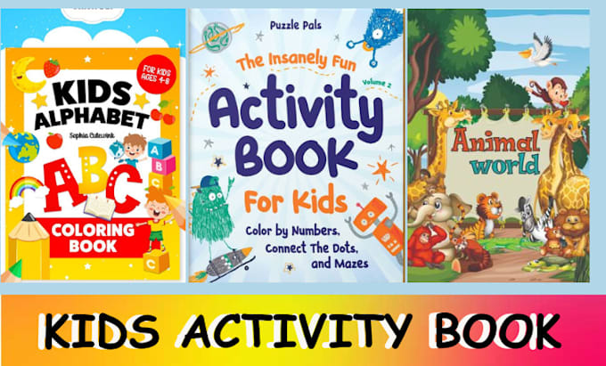 Gig Preview - Design kids activity book, coloring, handwriting workbook for amazon KDP