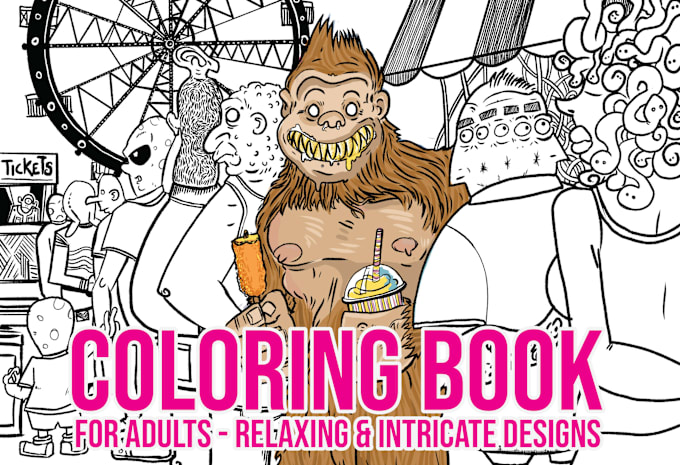 Gig Preview - Draw coloring book pages for children and adults