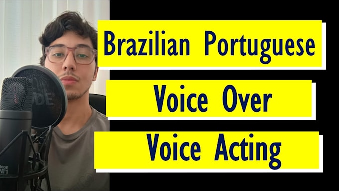 Gig Preview - Record a professional voice over in brazilian portuguese