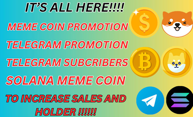 Gig Preview - Do crypto telegram promotion, solana, meme coin, token launch, presale marketing