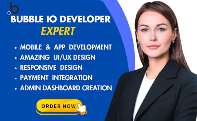 Gig Preview - Do bubble developer, bubble app developer, bubble io developer, bubble website