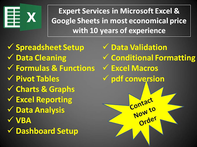 Gig Preview - Be your microsoft excel spreadsheet expert