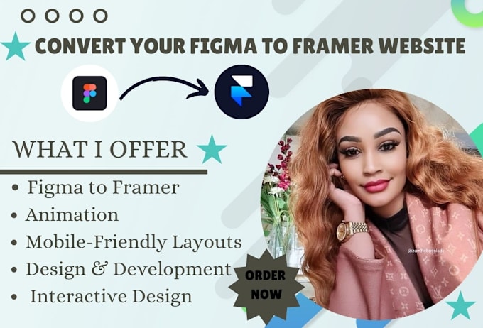 Gig Preview - Figma to framer website, convert figma to framer, customize framer