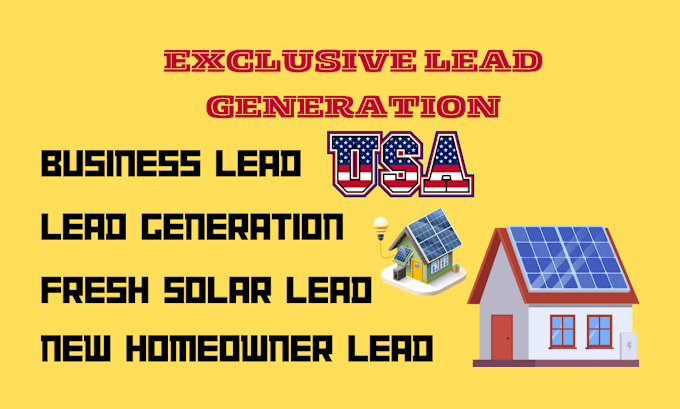 Gig Preview - Generate solar lead new homeowner roofing leads facebook ads for business growth