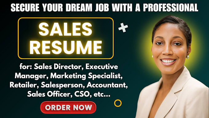 Gig Preview - Write a professional sales and marketing resume, retails, real estate agent cv