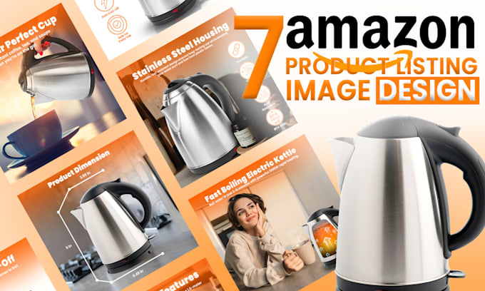 Gig Preview - Create eye catching amazon listing images, amazon product infographics pictures