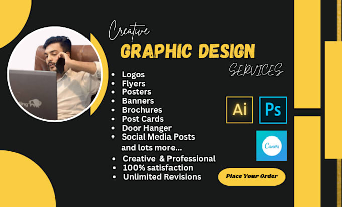 Gig Preview - Be your creative graphic designer