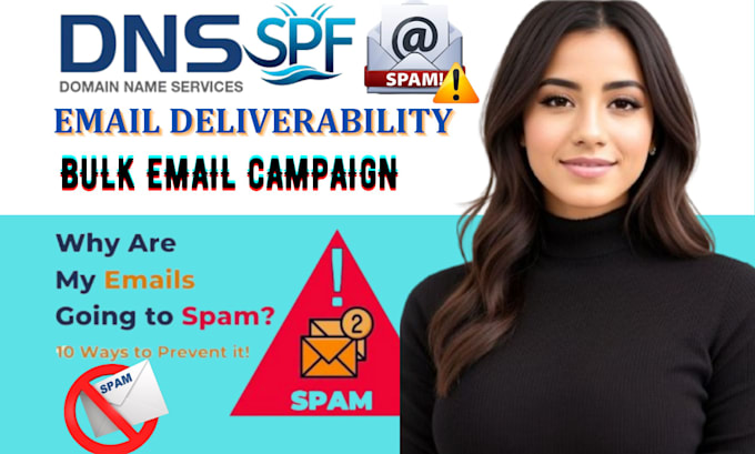 Gig Preview - Fix dns, dkim, mx record, dmarc, and reduce spam for better email deliverability