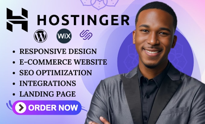 Gig Preview - Design hostinger website design wordpress website godaddy hostinger website