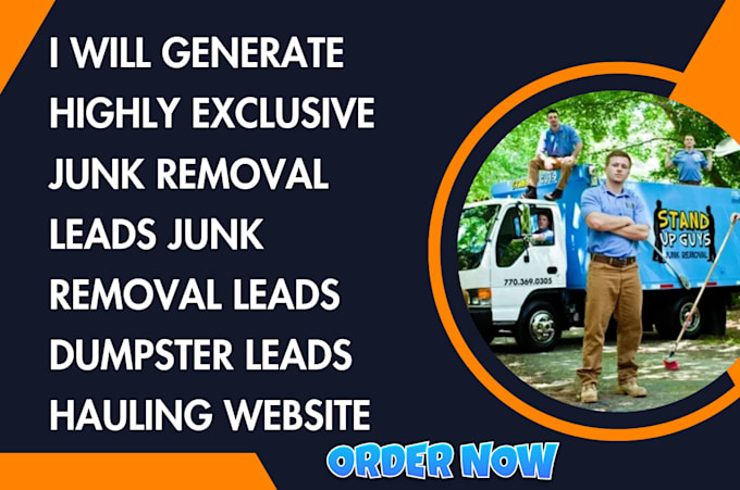 Gig Preview - Generate junk removal leads junk recycling, dumpster, hauling leads facebook ads