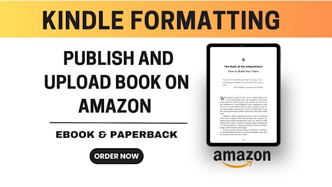 Gig Preview - Format, edit, publish and upload book, ebook on amazon kdp, paperback design