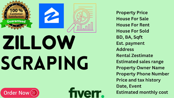 Bestseller - scrape zillow property data with all information