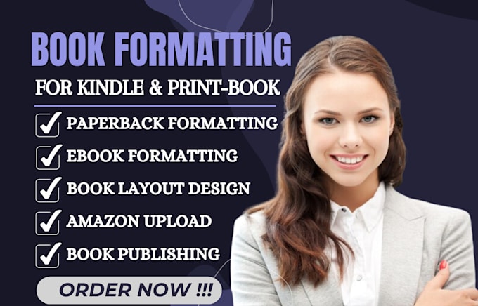 Gig Preview - Do book formatting for amazon kdp paperback ebook formatting book layout design