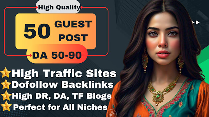 Gig Preview - Write and publish high da guest post with seo dofollow high authority backlinks