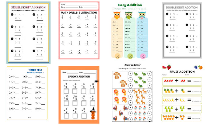 Gig Preview - Create kids activity pages and math worksheets