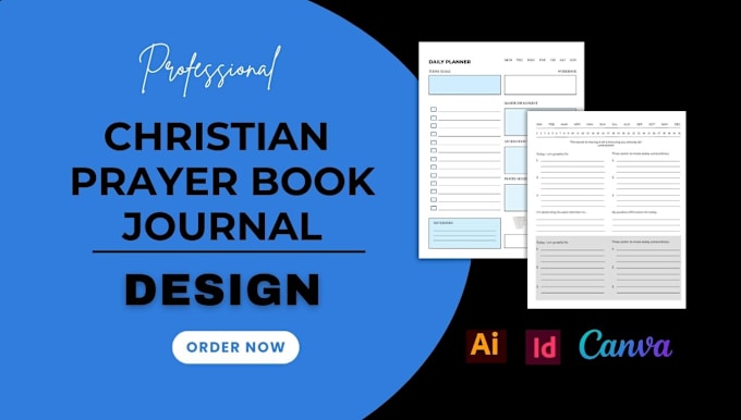 Gig Preview - Design christian journal, prayer ebook formatting, amazon kdp workbook planner