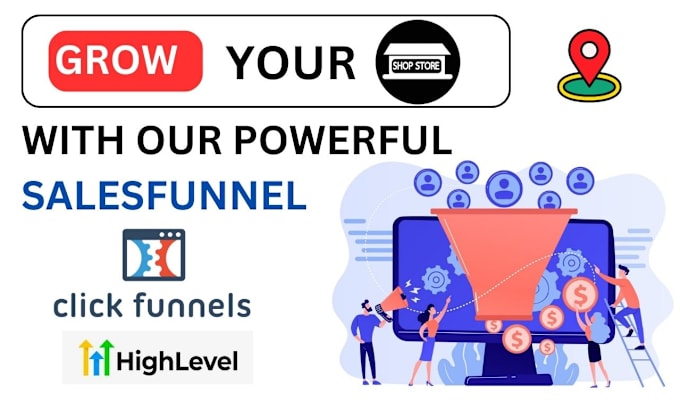 Gig Preview - Create a complete sales funnel, landing page on clickfunnel, gohighlevel, kajabi