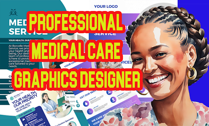 Gig Preview - Medicare logo, medical flyer, medical poster, banner, cards, graphic, brochure