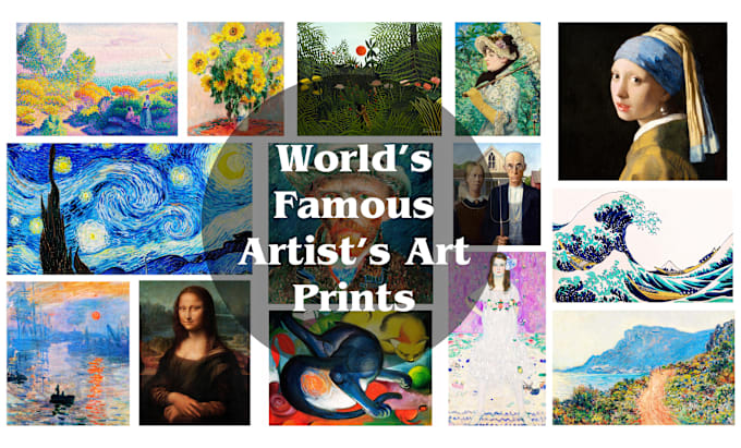 Gig Preview - Provide 1000 plus art prints of worlds most famous artists