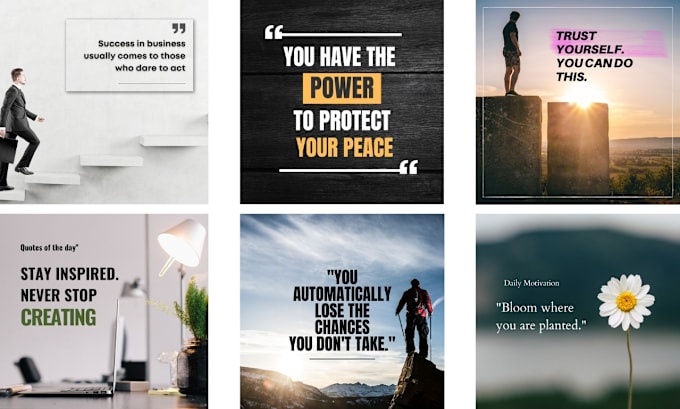 Gig Preview - Design motivational quotes images for your social media