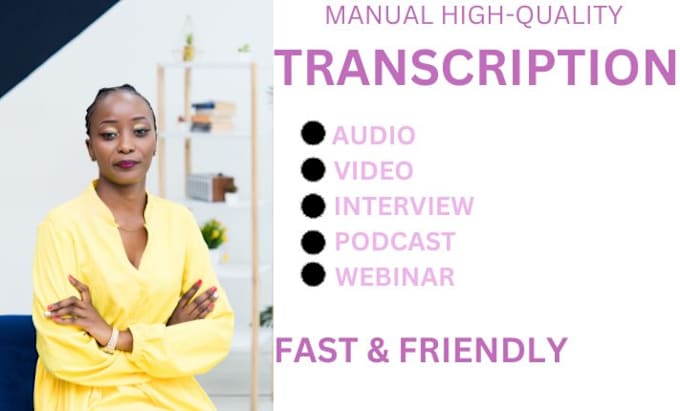 Bestseller - accurately transcribe your audio or video in english