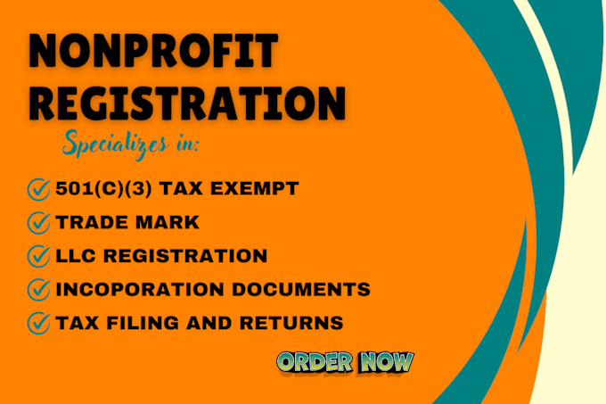 Gig Preview - Nonprofit registration, 501c3 tax exempt, form 990,trademark