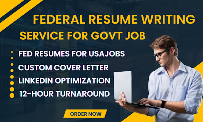 Gig Preview - Deliver federal resume maker, and govt cv writing service