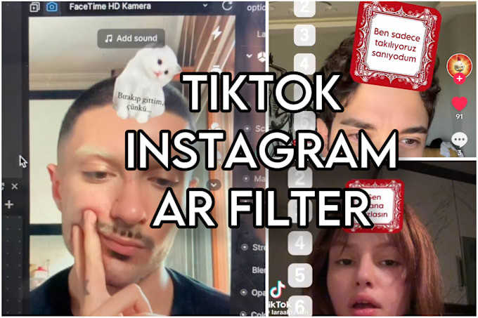 Gig Preview - Create effect house ar tiktok filters for your brand